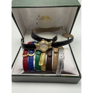 Pierre Jacquard Ladies Watch Replaceble Bands New Battery 20MM 6.5" With Box